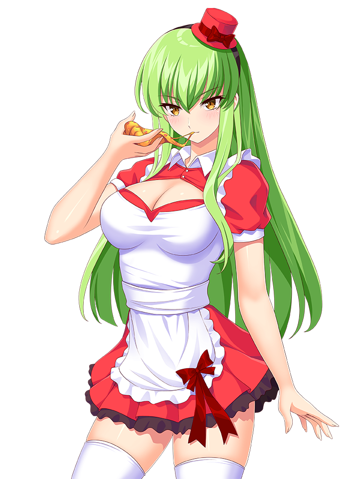 CC EATING PIZZA