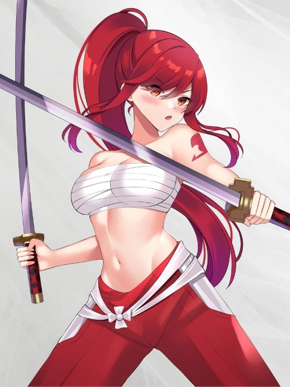 Erza Scarlet with Swords